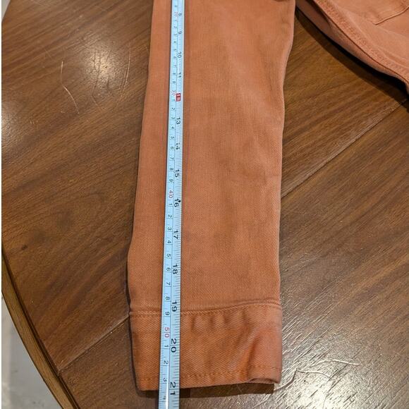 Anthropologie Mother Orange Brown The Fixer Denim Utility Jumpsuit, Size XS - Picture 10 of 13